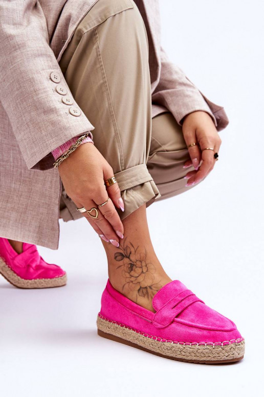 Women's Suede Espadrilles Fuchsia Keyla