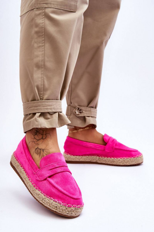 Women's Suede Espadrilles Fuchsia Keyla