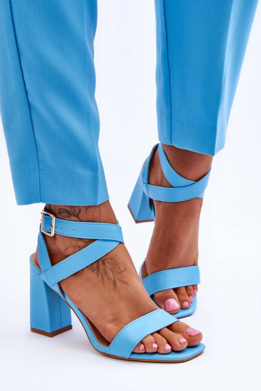 Elegant Sandals On A Block Heel Light...