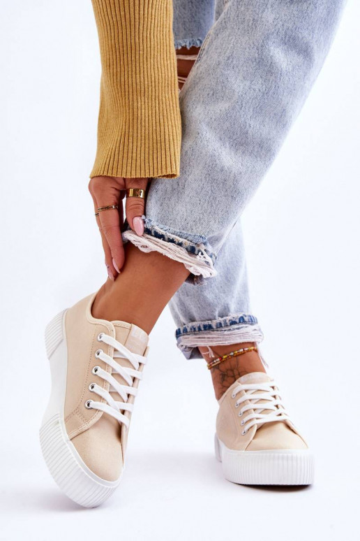 Comfortable Sneakers On The Platform...