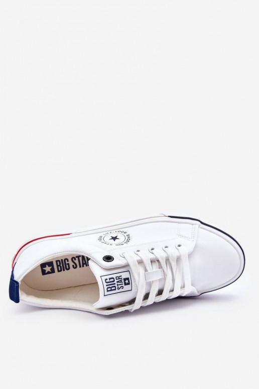 Men's Leather Sneakers Big Star White