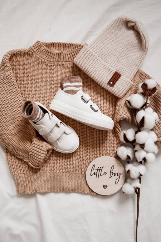 Children's Leather Sneakers With...