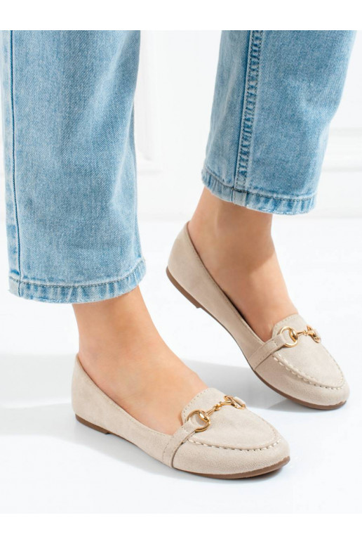 Beige Women's moccasins Potocki