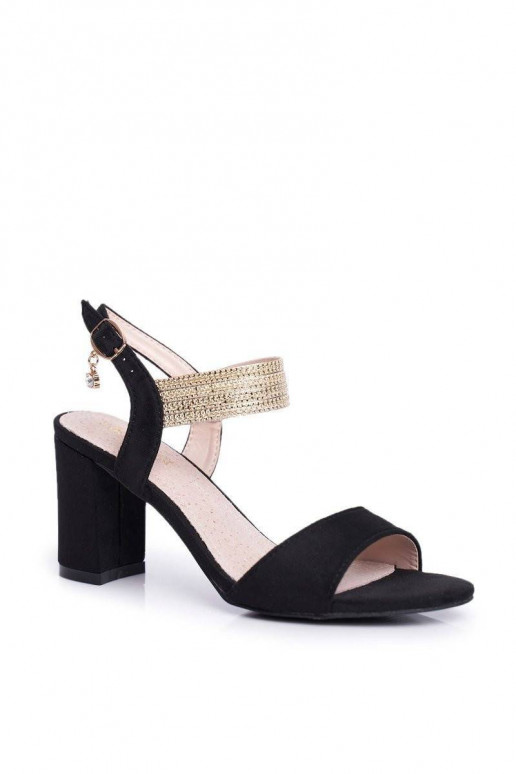 Women's Stiletto Sandals Suede Black...