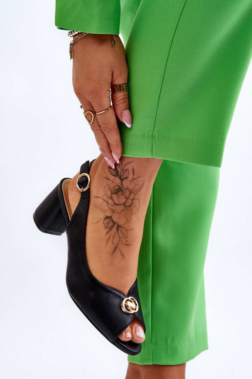 Fashionable Leather Heel Sandals...