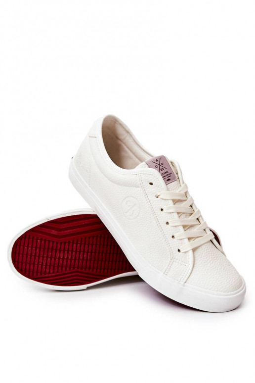 Men's Leather Sneakers Cross Jeans White