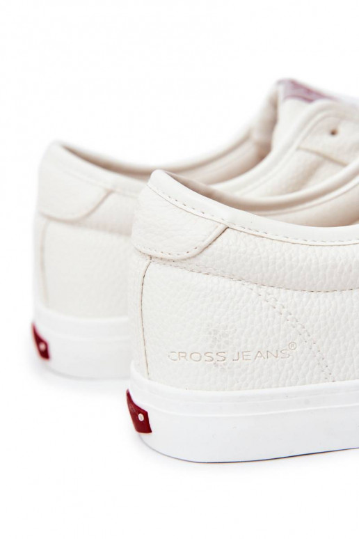 Men's Leather Sneakers Cross Jeans White