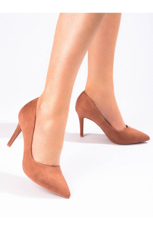 suede Brown color High heels Shelovet