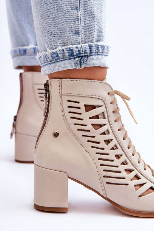 Leather Openwork Boots Maciejka Light...