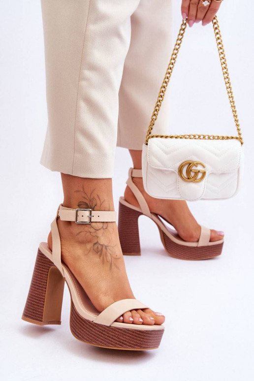 Leather Sandals On A Chunky Platform...