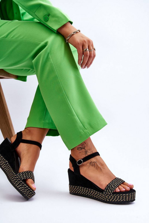 Classic Women's Wedge Sandals Black...