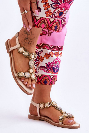 Suede Flat Sandals With... 2