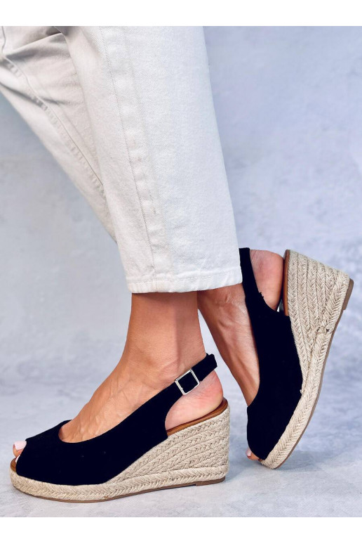 Espadrilles open toe NEVIL BLACK