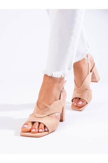 suede sandals beige Vinceza 2