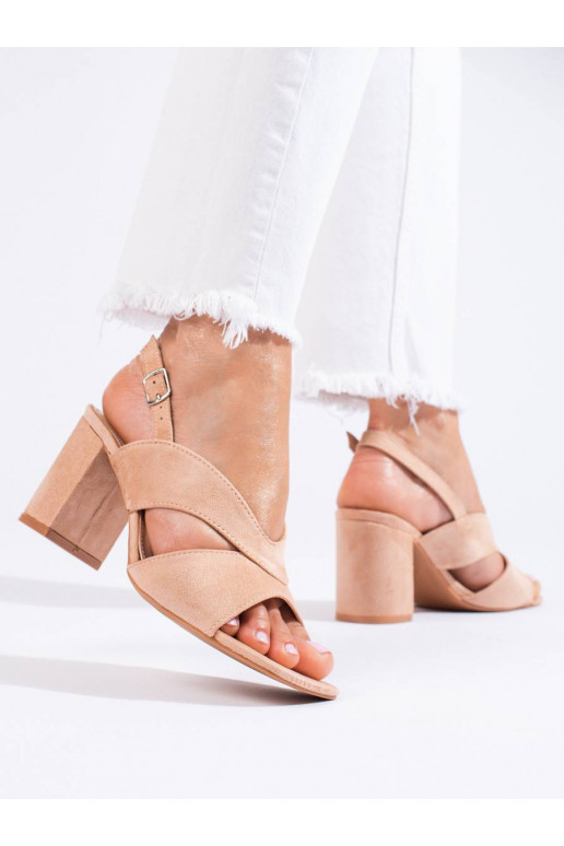 suede sandals beige Vinceza