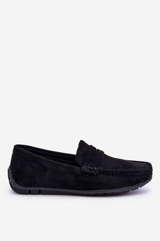Men's Suede Loafers Black Wesley