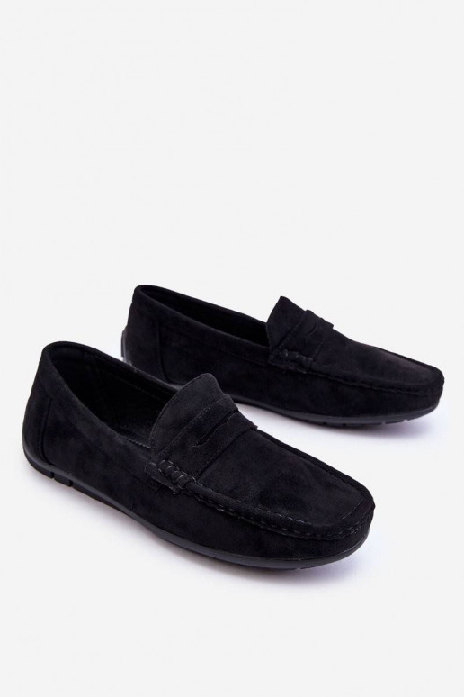 Men's Suede Loafers Black Wesley