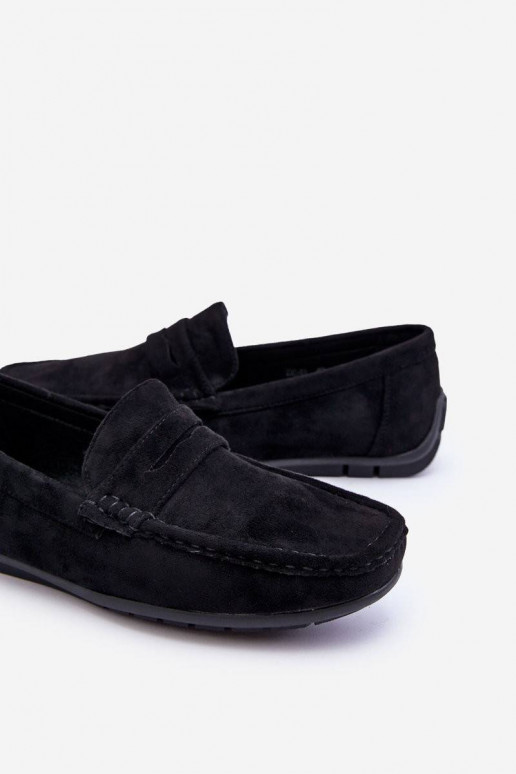 Men's Suede Loafers Black Wesley