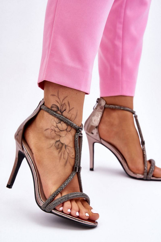 Elegant Sandals On A High Heel With...