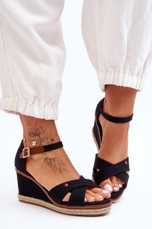 Women's Wedge Sandals Black Janet