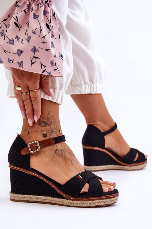 Women's Wedge Sandals Black Janet