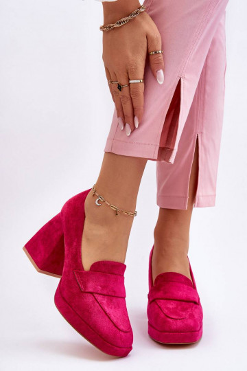 Suede Pumps On A Chunky...