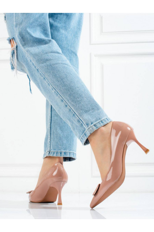 High-heeled shoes Vinceza beige