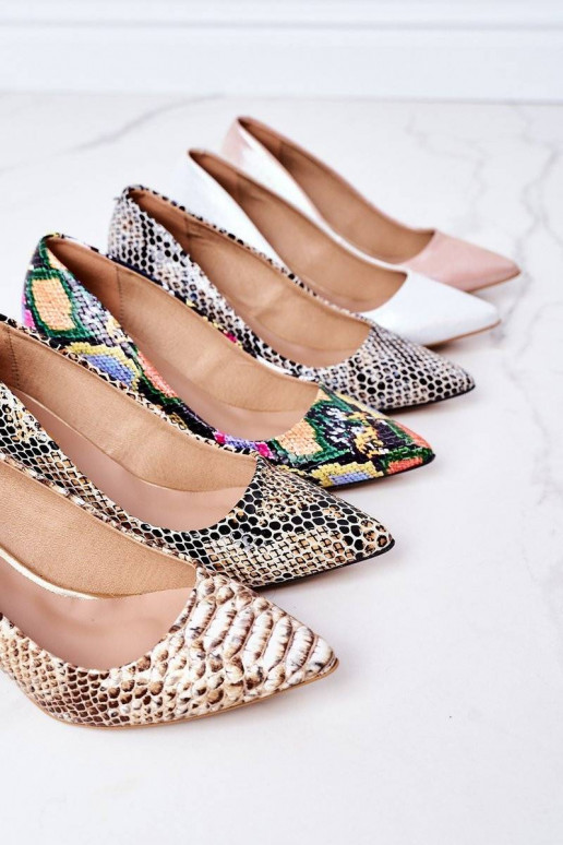 Pumps With A Snake Pattern Lewski...