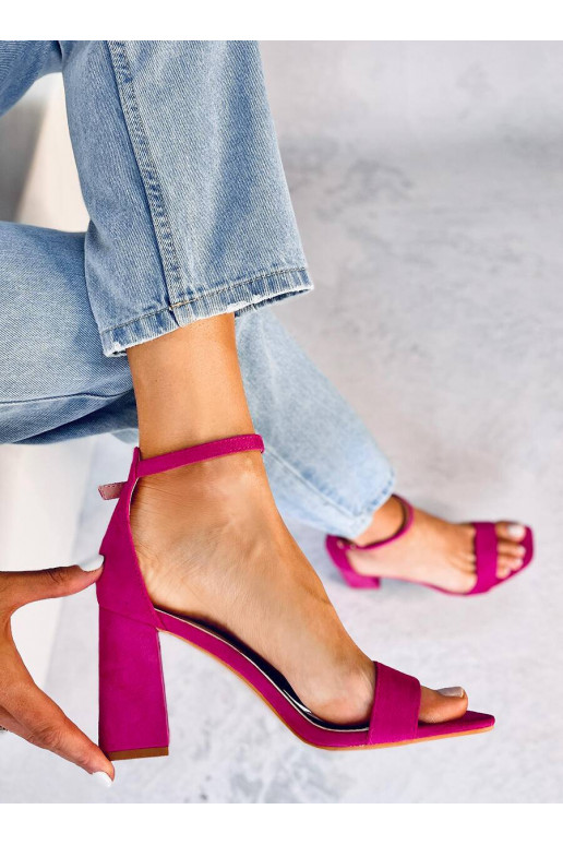 Sandals on the heel AISHA pink