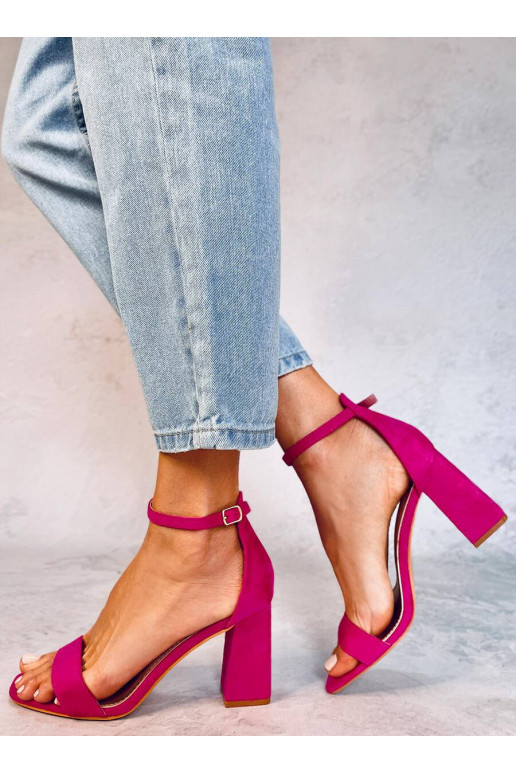 Sandals on the heel AISHA pink