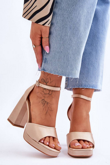 Satin Sandals On Chunky...