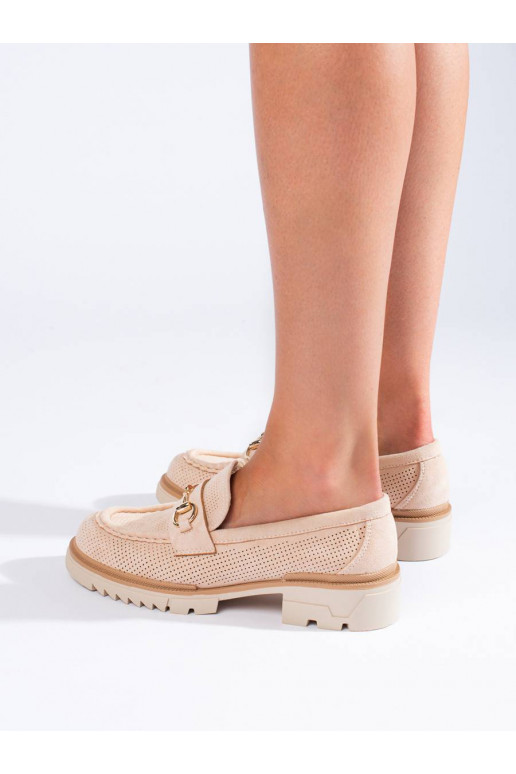 Moccasins of suede Shelovet beige