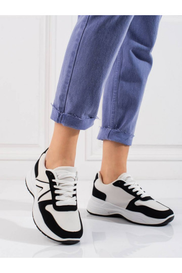 beige-white color sneakers... 2