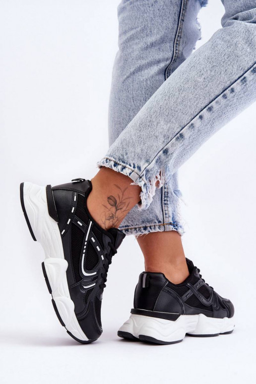 Women's Sports Sneakers Black Feluci