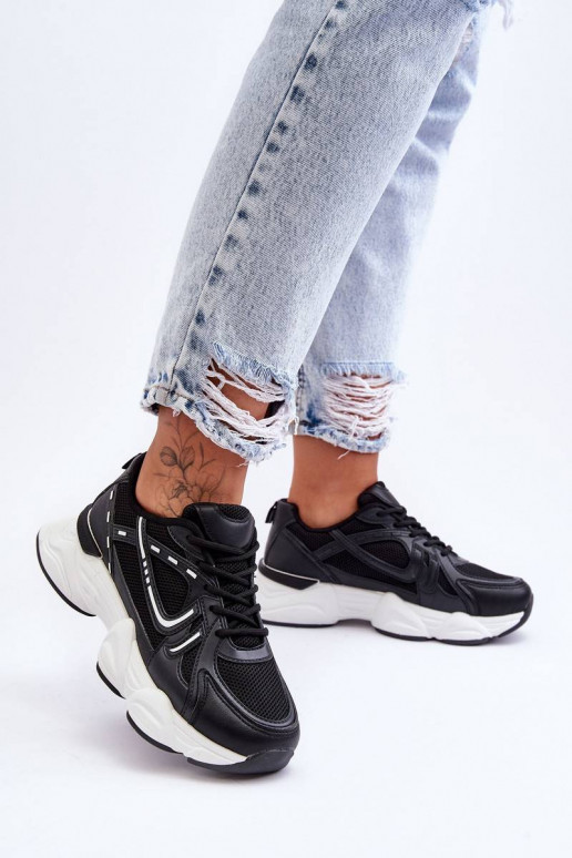 Women's Sports Sneakers Black Feluci