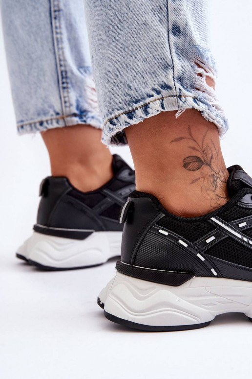 Women's Sports Sneakers Black Feluci