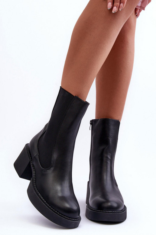 Women's Ankle Boots on Chunky Heel...