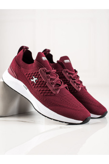 I-CAX burgundy color sneakers