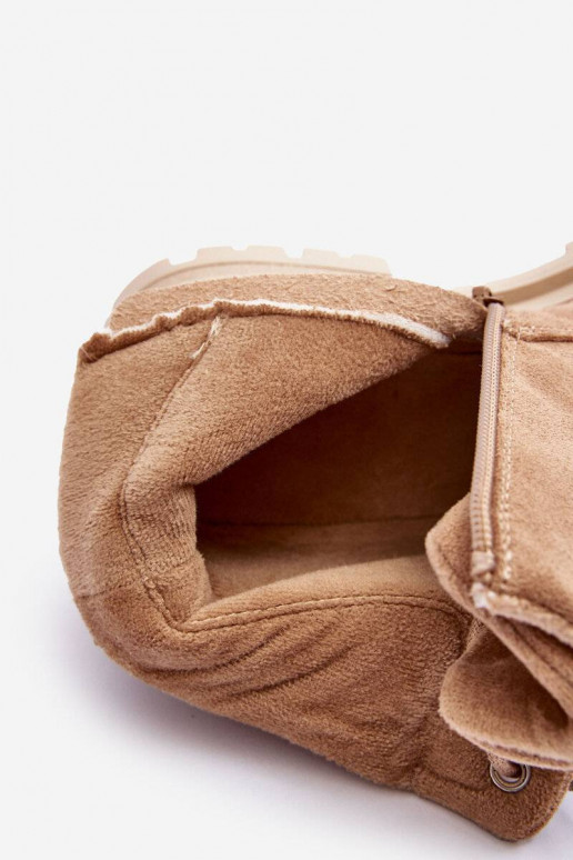 Suede Trapper Boots With Padded...