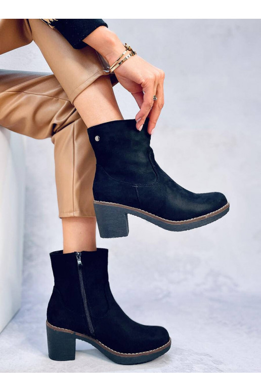 Boots with a rubber heel LINZI BLACK