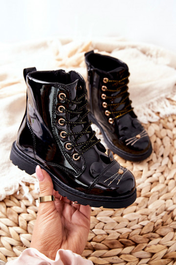 Children's black boots