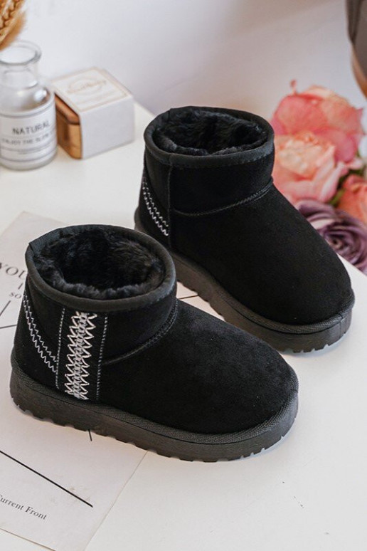 Children's Quilted Snow Boots Black...