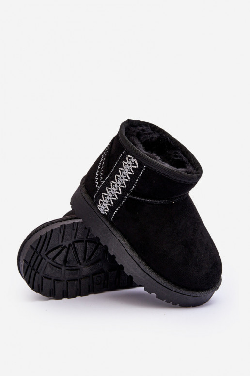 Children's Quilted Snow Boots Black...