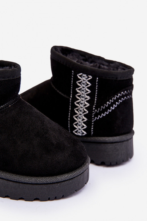 Children's Quilted Snow Boots Black...