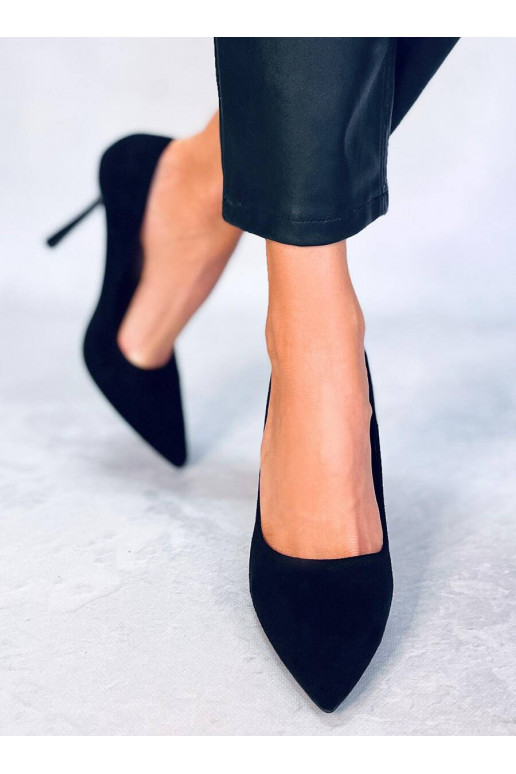 high-heeled shoes of suede CAMERIN BLACK