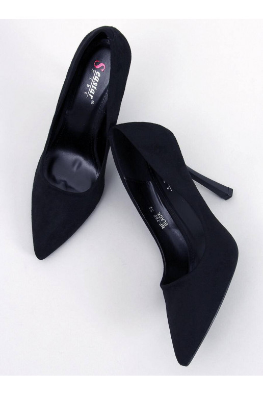 high-heeled shoes of suede CAMERIN BLACK