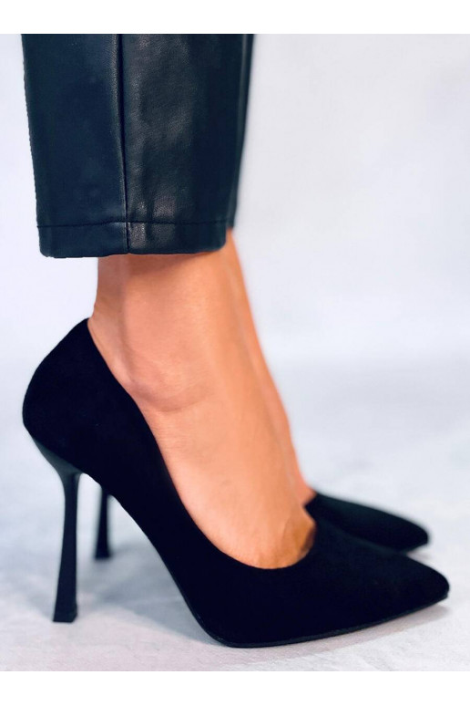 high-heeled shoes of suede CAMERIN BLACK