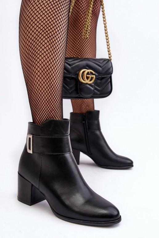 Women's Heeled Boots With Ornament...