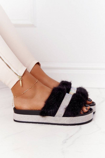 Platform Slippers With Fur... 2