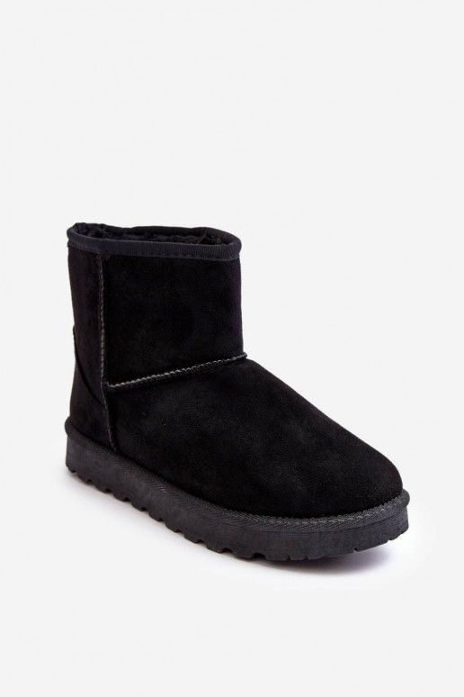 Women's Suede Snow Boots Fleece-Lined...